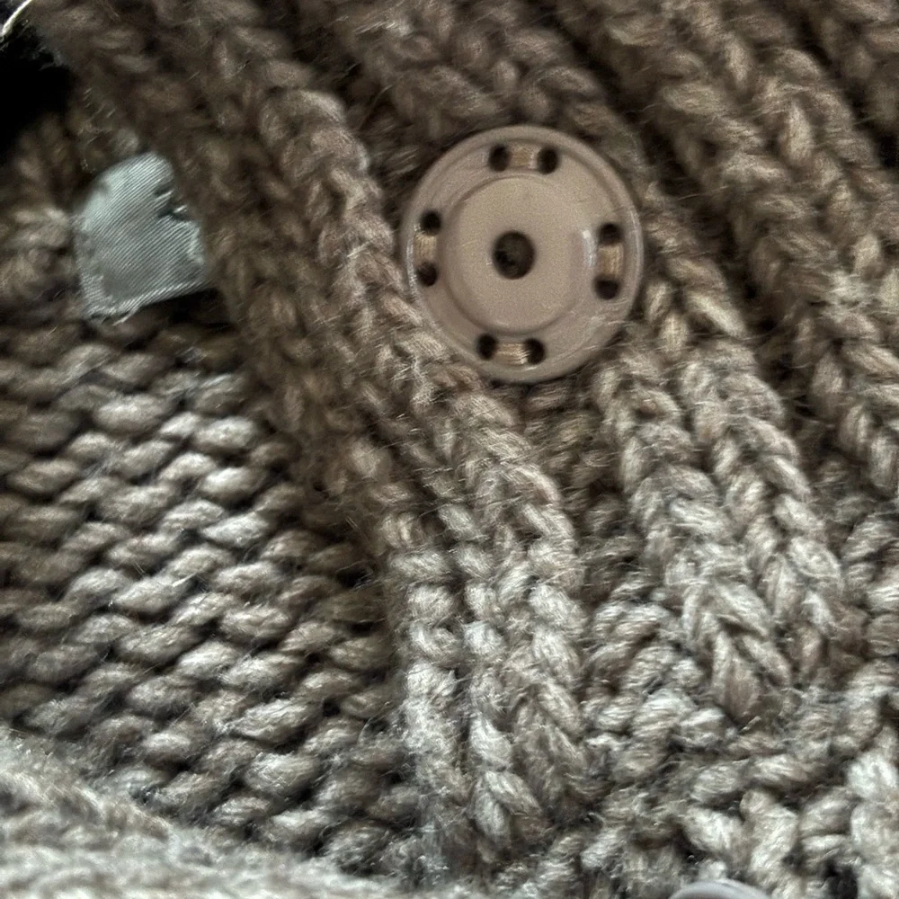 Anthropologie Elsamanda made in Italy Women Gray Cable Knit Sweater